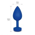 Велика анальна пробка з вібрацією Gvibe Gplug синя, L вид 4