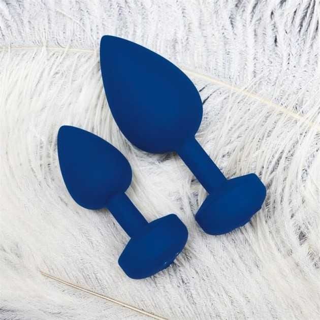 Велика анальна пробка з вібрацією Gvibe Gplug синя, L вид 7