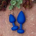 Велика анальна пробка з вібрацією Gvibe Gplug синя, L вид 6