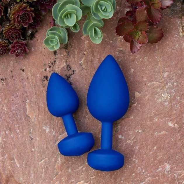 Велика анальна пробка з вібрацією Gvibe Gplug синя, L вид 6