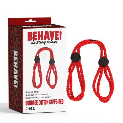 Бондаж-манжеты Chisa BEHAVE! Luxury Fetish красные
