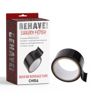 Бандажная лента Chisa Behave! Bind Me Bondage Tape, чёрная
