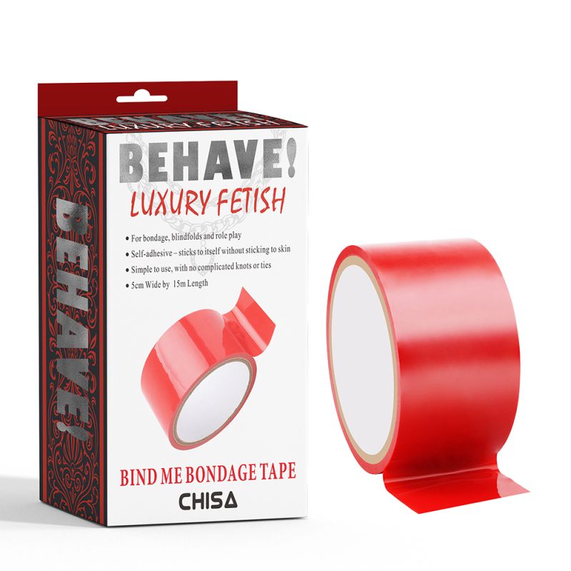 Бандажная лента Chisa Behave! Bind Me Bondage Tape, красная вид 2