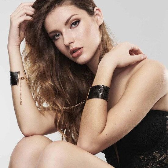 Браслеты-наручники DESIR METALLIQUE черные Bijoux Indiscrets вид 2