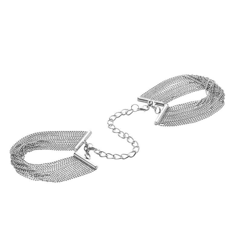 Браслети-наручники MAGNIFIQUE Bijoux Indiscrets, сріблясті вид 4