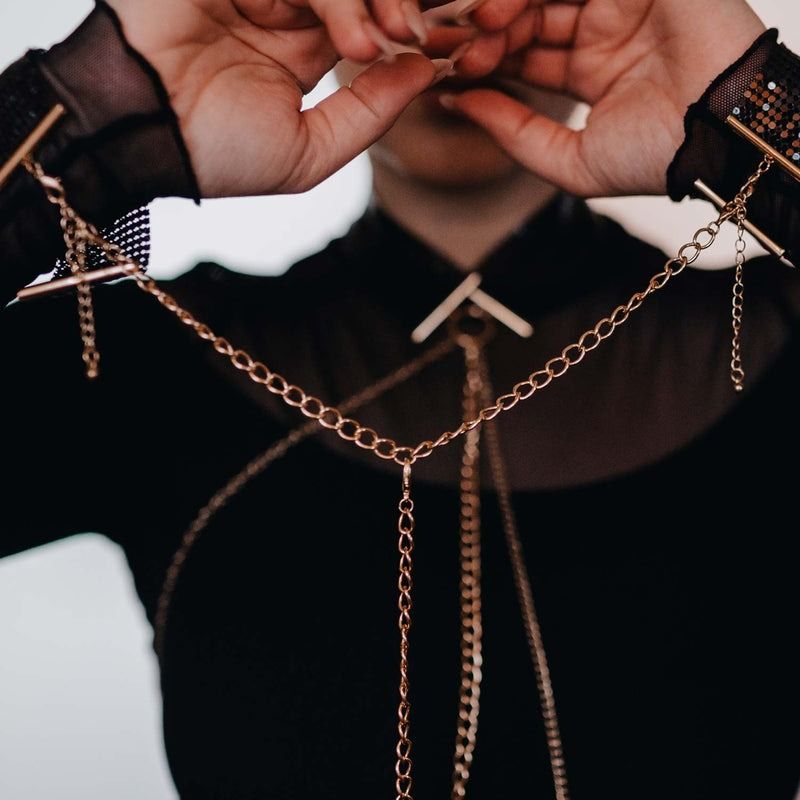 Браслети-наручники PLASIR Nacre білий перл Bijoux Indiscrets вид 9