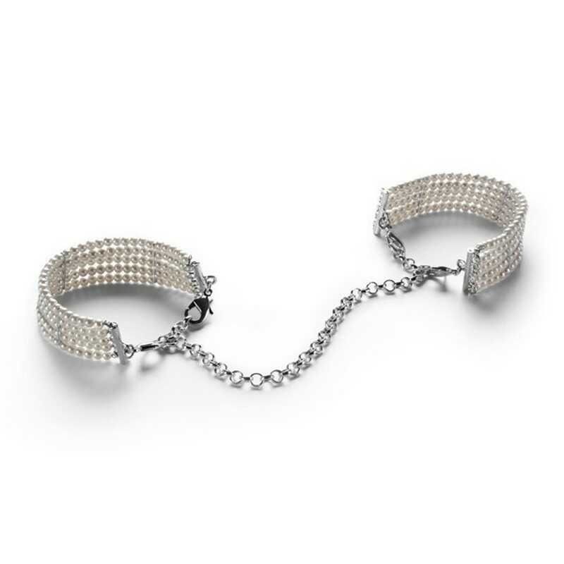 Браслети-наручники PLASIR Nacre білий перл Bijoux Indiscrets вид 5