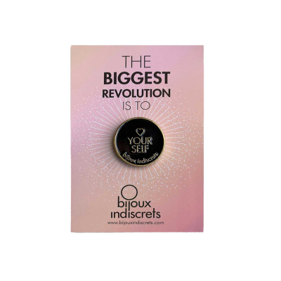 Брошка на лацкан Bijoux Indiscrets Your Self Lapel Pin чорна