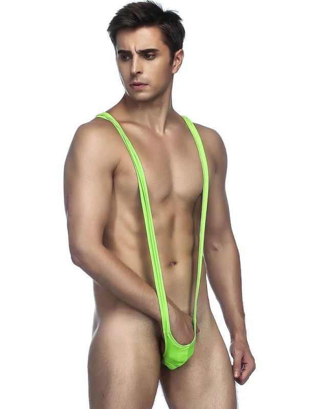 Бикини мужские на подтяжках Star Night Hot Green Underwear зеленые вид 4