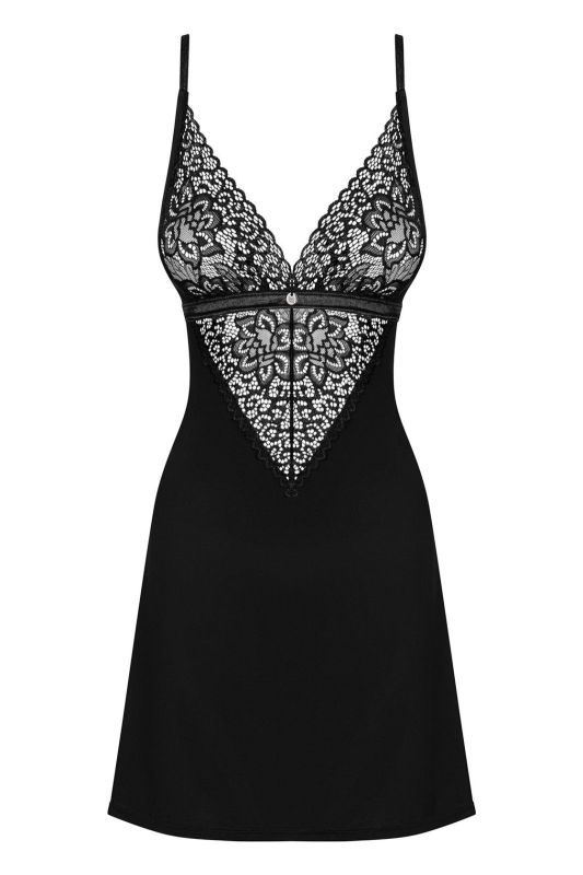 Комплект Obsessive Cecilla сорочка и стринги S/M вид 2