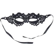 Чорна мережива маска для очей Star Night Lace Eye Mask на зав'язках, чорна, 2 шт