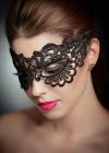 Черная кружевая маска для глаз Star Night Lace Eye Mask на завязках, черная, 2 шт вид 3