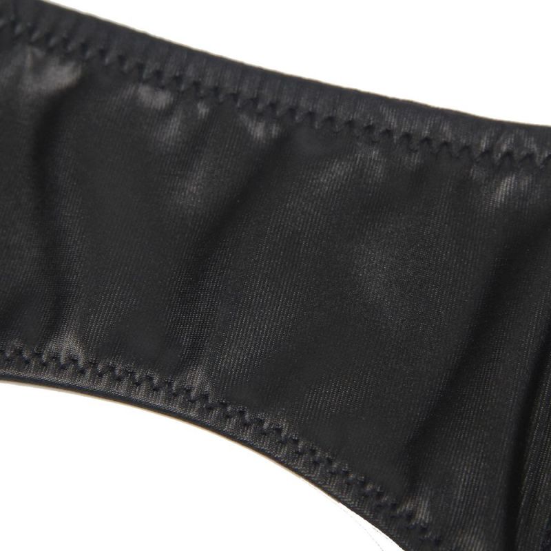 Черные эластичные трусики Star Night и пояс для чулок с высокой талией вид 7