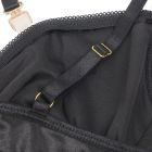 Чорний сексуальний оксамитовий комплект білизни Star Night з чокером та декоративною фурнітурою, M вид 12