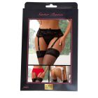 Красный кружевной пояс для чулок Star Night с трусиками в комплекте вид 9