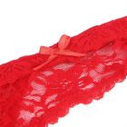 Красный кружевной пояс для чулок Star Night с трусиками в комплекте вид 5