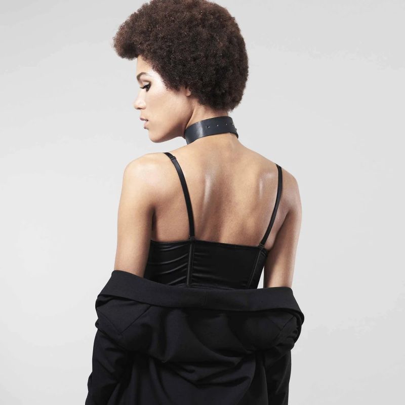 Чокер Bijoux Indiscrets MAZE - Wide Chocker Black вид 8