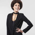 Чокер Bijoux Indiscrets MAZE - Широкий чокер Черный вид 7