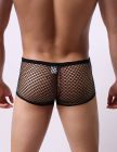 Мужские трусы в сетку Star Night Fishnet Boxer черные, М вид 4