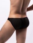 Дихаючи сітчасті сексуальні чоловічі труси Star Night чорні, M вид 6