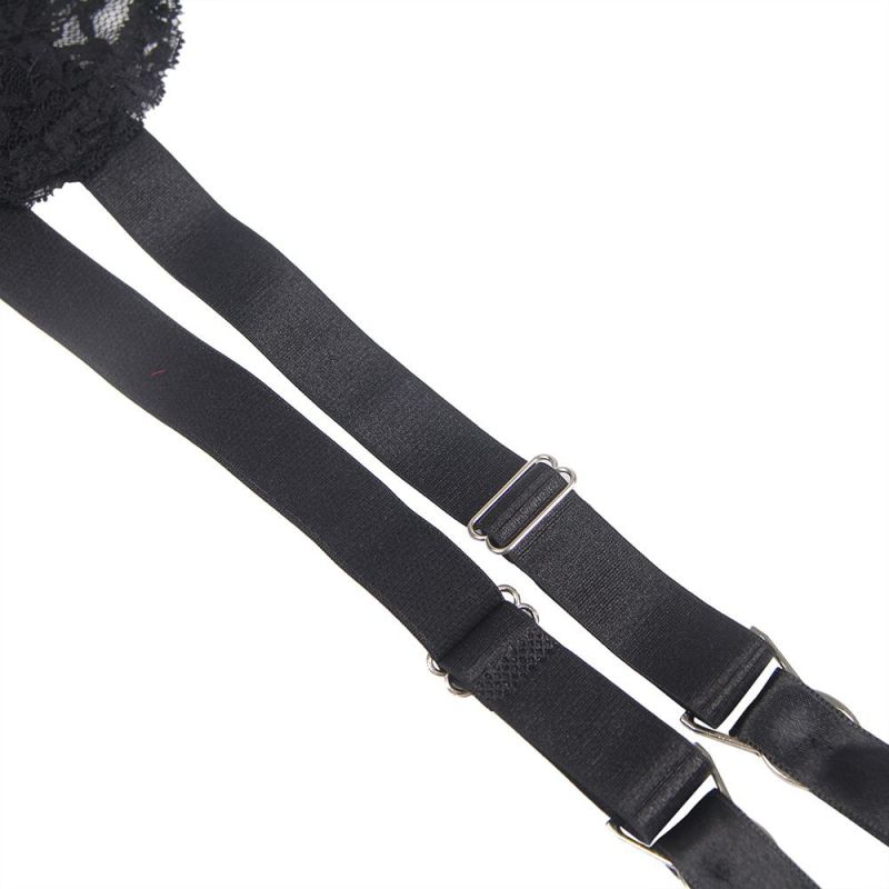 Кружевной пояс для чулок Star Night с трусиками, черный вид 7