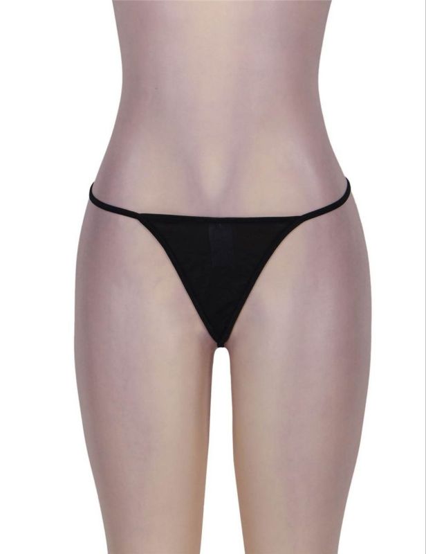 Комплект Star Night кружевной пояс для чулок и трусики стринги, черный вид 8