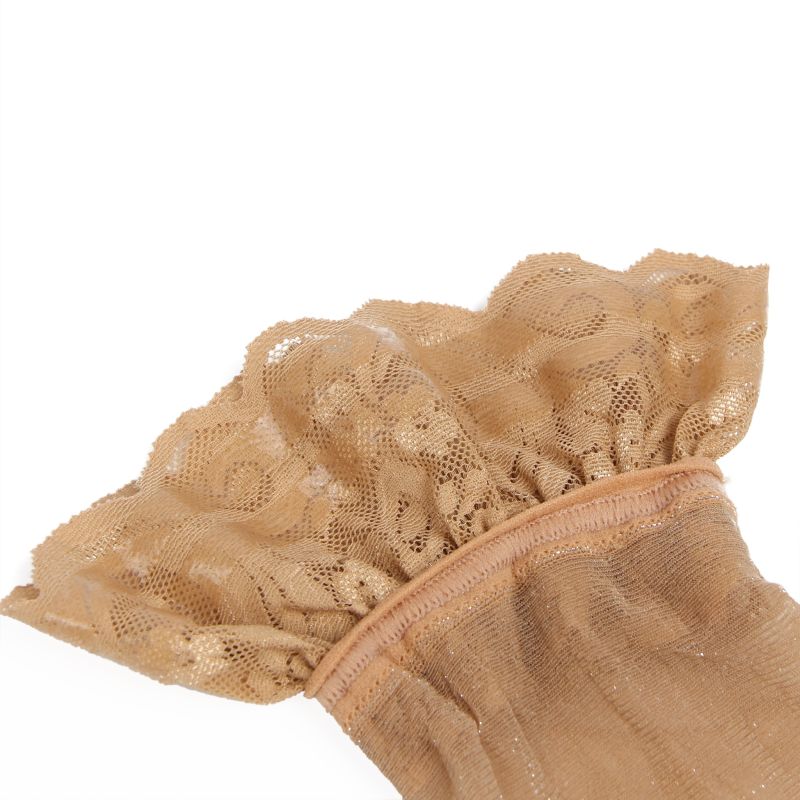 Панчохи з люрексом Star Night Lase Pearlescent на силіконовій стрічці, бежеві, XS-M вид 6