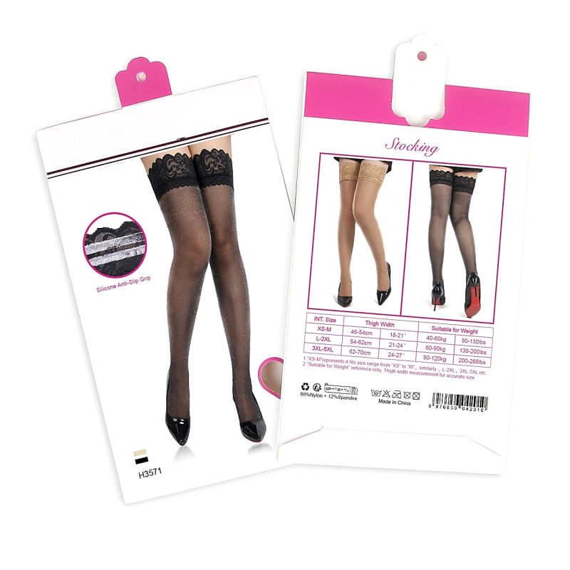 Панчохи з люрексом Star Night Lase Pearlescent на силіконовій стрічці, бежеві, XS-M вид 9