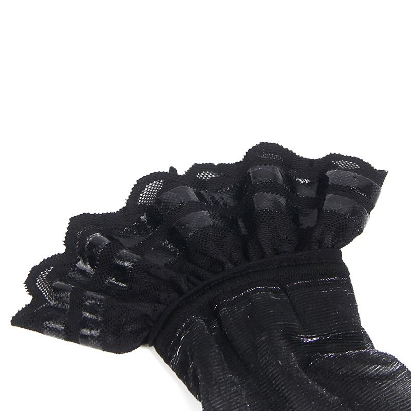 Панчохи з люрексом Star Night Lase Pearlescent на силіконовій стрічці, чорні, XS-M вид 6