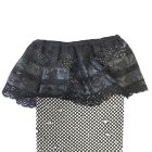 Панчохи в сітку зі стразами та мереживним верхом Star Night на силіконовій стрічці, чорний вид 6