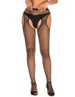 Колготки украшены стразами с имитацией чулок Star Night Diamonds Pantyhose черный, XS-M вид 2