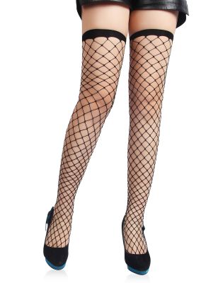 Чулки в большую сетку Star Night Sexy Crazy Stockings черные