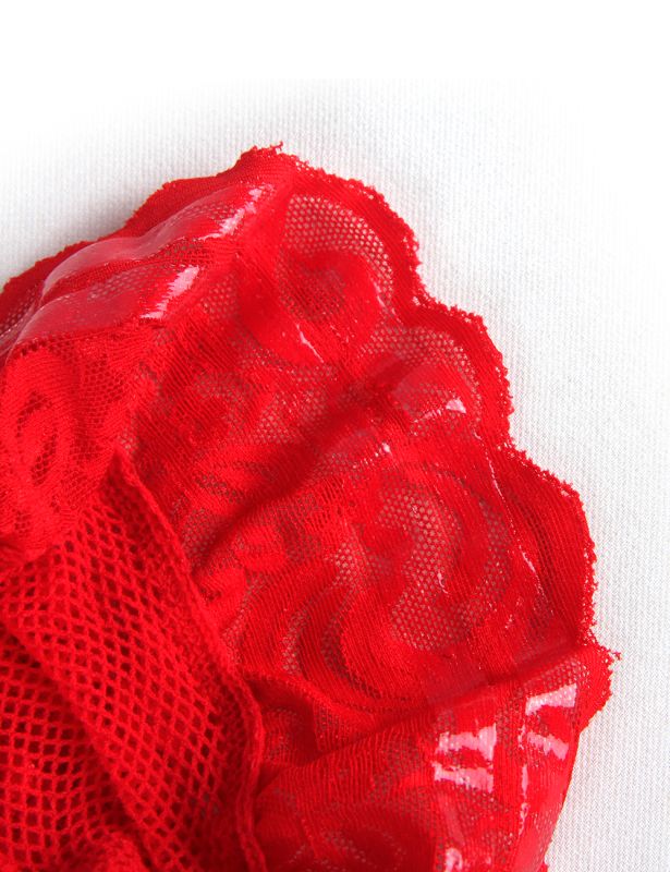 Панчохи в сіточку Star Night червоні вид 7