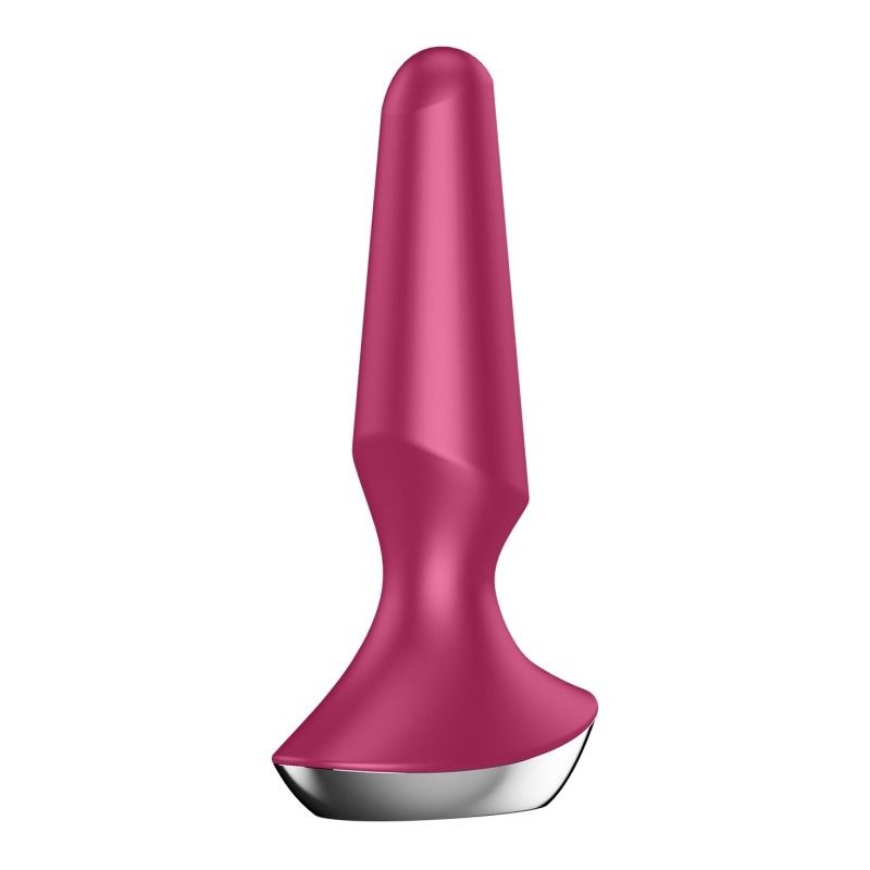 Анальна пробка з функцією керування зі смартфона Satisfyer Plug-ilicious 2, бордовий вид 4