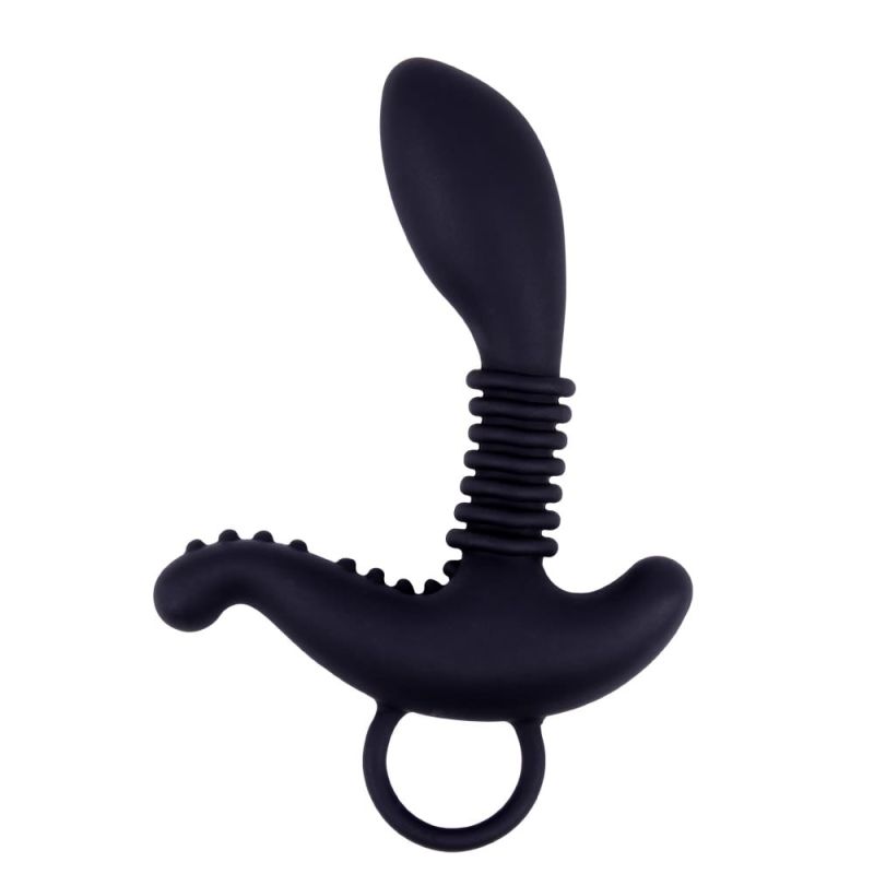 Cтимулятор простаты с дополнительным отростком Chisa Black Mont Booty Exciter и колечком-держателем вид 3