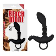 Cтимулятор простаты с дополнительным отростком Chisa Black Mont Booty Exciter и колечком-держателем