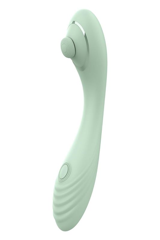 Подвійний гламурний гнучкий вібратор Dream Toys Glam Ultimate Tapping Vibe зелений вид 2