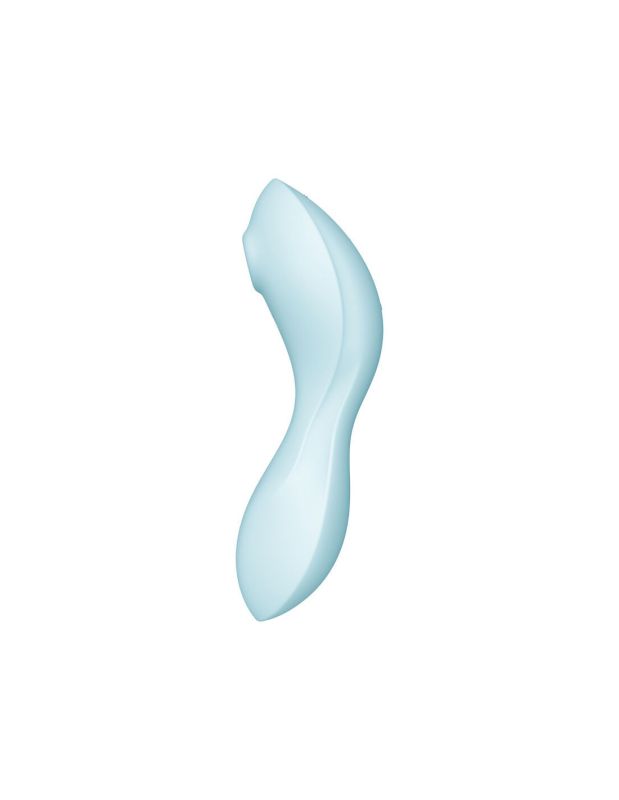 Подвійний смарт вібратор із вакуумною стимуляцією Satisfyer Curvy Trinity 5 + блакитний вид 3