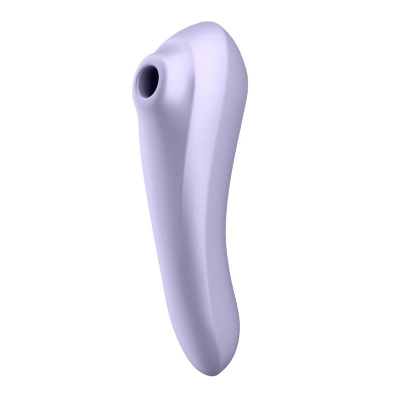 Подвійний смарт вібратор із вакуумною стимуляцією Satisfyer Dual Pleasure бузковий вид 3