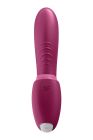 Подвійний смарт вібратор із вакуумною стимуляцією Satisfyer Sunray Connect App Berry бордовий вид 7