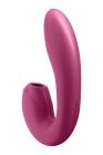 Подвійний смарт вібратор із вакуумною стимуляцією Satisfyer Sunray Connect App Berry бордовий вид 5