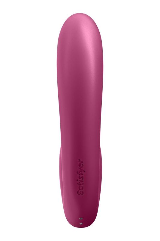 Подвійний смарт вібратор із вакуумною стимуляцією Satisfyer Sunray Connect App Berry бордовий вид 8