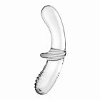 Подвійний скляний фалоімітатор Satisfyer Double Crystal Transparent прозорий вид 3