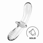 Подвійний скляний фалоімітатор Satisfyer Double Crystal Transparent прозорий вид 2