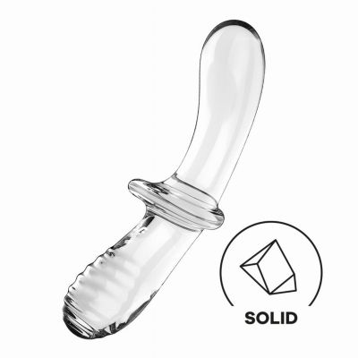 Подвійний скляний фалоімітатор Satisfyer Double Crystal Transparent прозорий