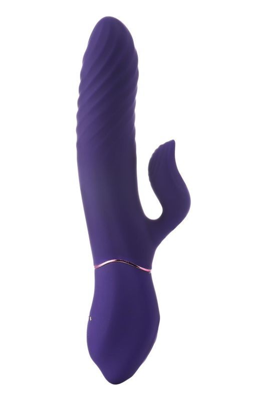 Подвійний вібратор-кролик Dream Toys Vibes of Love з функцією підігріву, фіолетовий вид 3