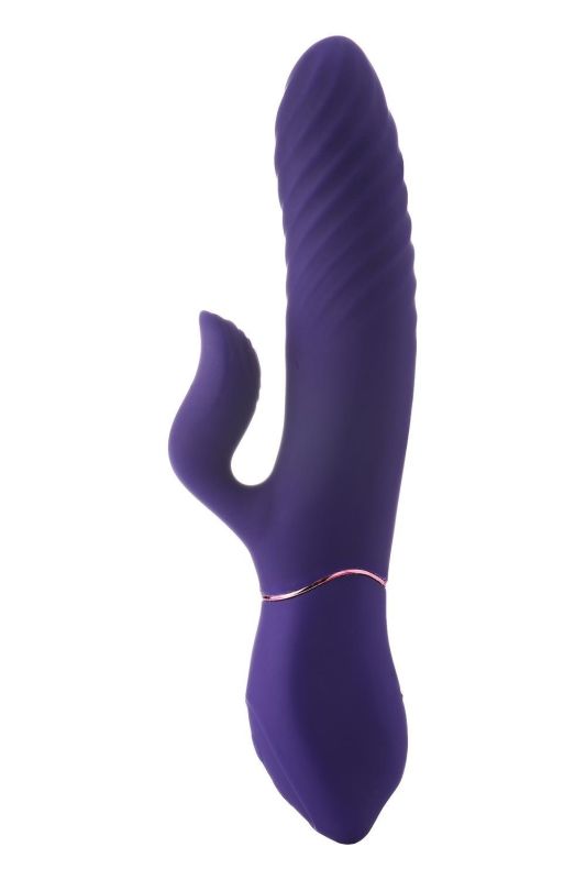 Двойной вибратор-кролик Dream Toys Vibes of Love с функцией подогрева, фиолетовый вид 4