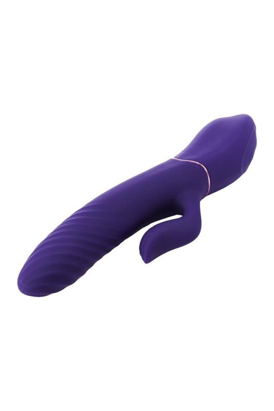 Подвійний вібратор-кролик Dream Toys Vibes of Love з функцією підігріву, фіолетовий вид 9