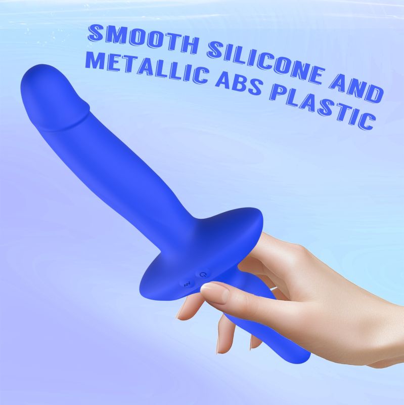 Двойной вибратор с анальным стоппером Chisa Kissen Ritter синий вид 11