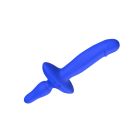 Двойной вибратор с анальным стоппером Chisa Kissen Ritter синий вид 4